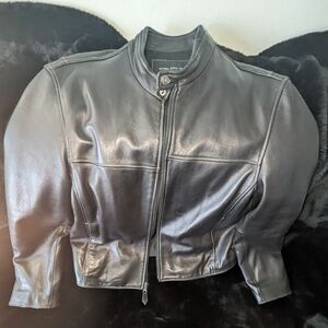 Leather Jacket Marc New York Size L Color Dark Brown